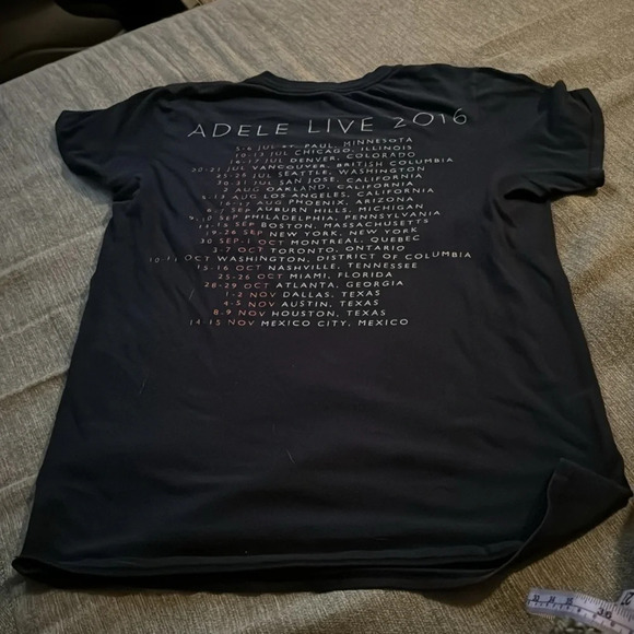 Adele 2016 black short sleeve concert T shirt size small - Picture 3 of 6